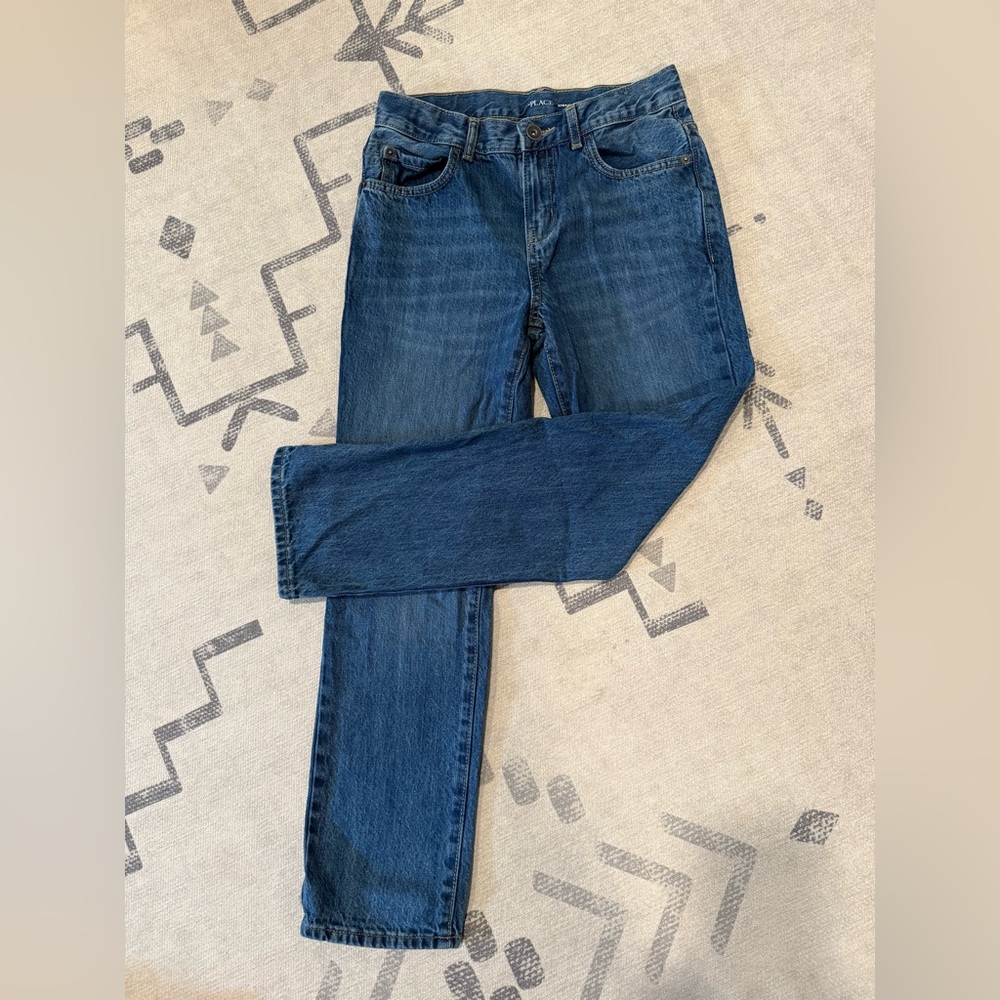 Place Kidโs Straight Leg Dark Blue Jeans